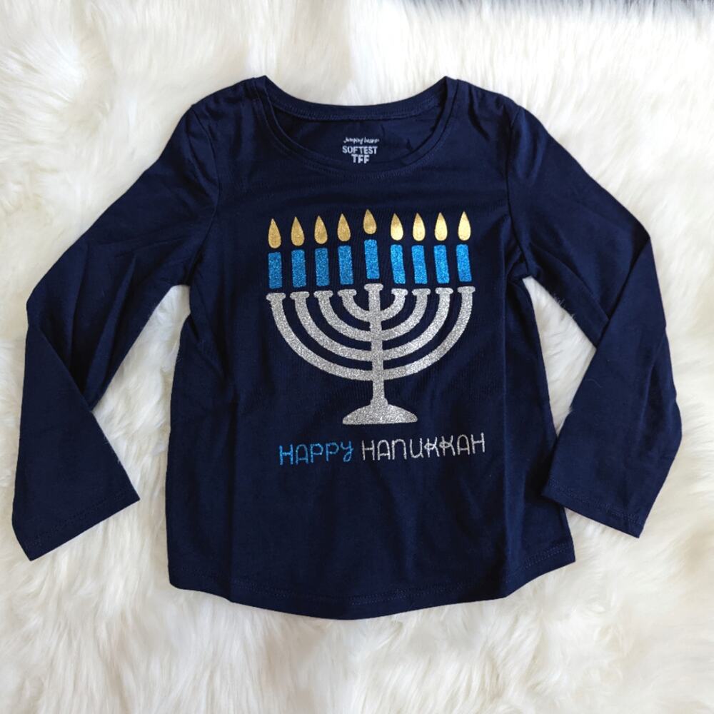 Jumping Beans Softest Tee Hanukkah Tee Shirt Sz 2T New